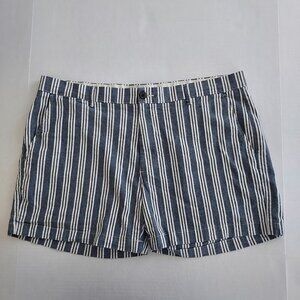 Goodthreads Men’s Blue & White Striped Shorts Size 38 NWOT